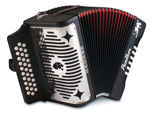 Hohner Accordions Panther Acordeón Diatónico De 3 Filas (neg