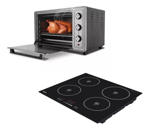 Forno Elét. Philco 70l 110v + Cooktop De Indução Philco 220v