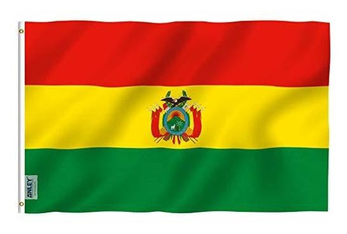 Anley Fly Breeze Bandera De Bolivia De 3 X 5 Pies, Color Viv