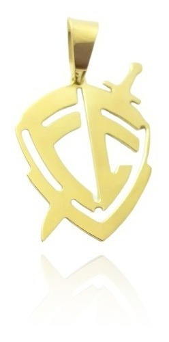 Imagem 1 de 3 de Pingente Escudo Da Fé 6 Gramas Ouro 18k