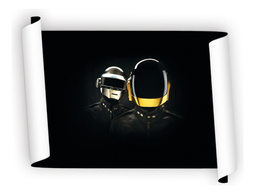 Poster De Papel Fotográfico Enrrollado Daft Punk Cas 60x90cm