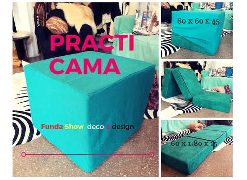 Cama Plegable Puff  180x060x015 - 060x060x045