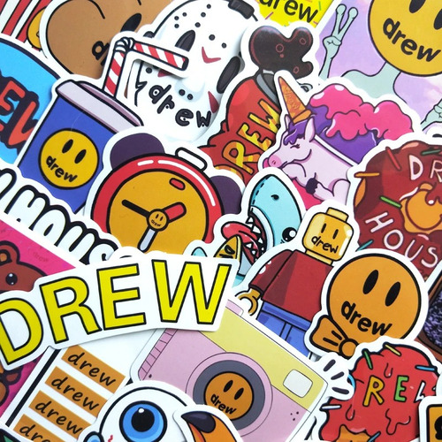 Drew Stickers Justin Bieber 104 Calcomanias De Pvc Vs Agua