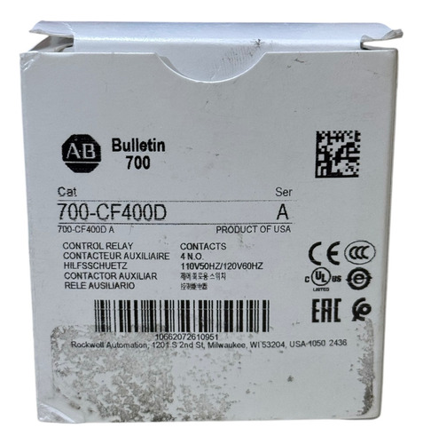 Relevador De Control Allen Bradley 700-cf400d
