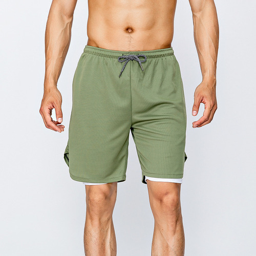 Pantalón Corto Doble 2 En 1 Hombre Toalla Gimnasio Bermuda