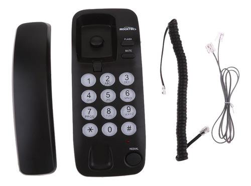 1 Pieza De Teléfono Fija Para Oficina De Escritorio Negro