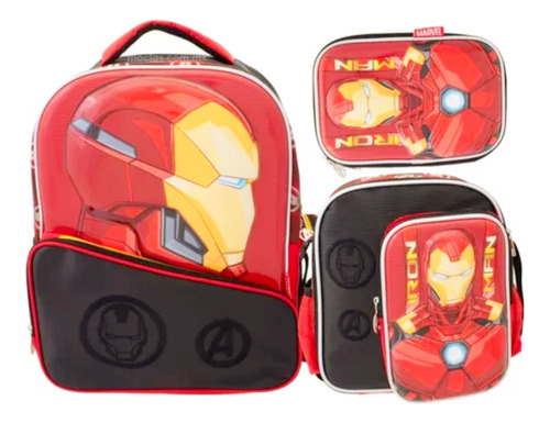 Mochila Disney Iron Man Primaria Marvel Color Rojo