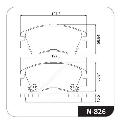 Juego Pastillas Freno X 4 Para Mitsubishi L200 88/92