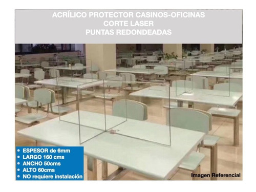 Acrílico Protector Oficinas Casinos - Envió Gratis