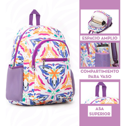Mochila Escolar Mima2 Figura De Caleidoscopio