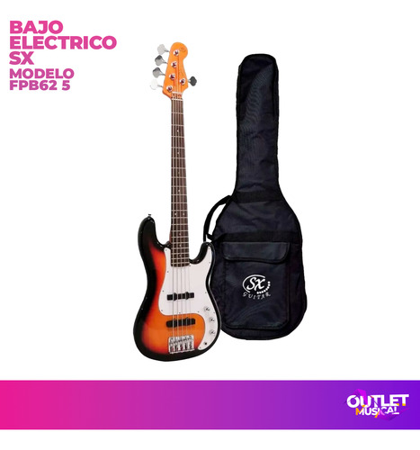 Sx Bajo 5 Cuerdas Sx Fpb-62 Cuerpo Solido Con Funda