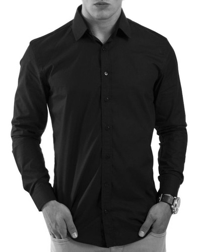 Camisa Social Masculina Manga Longa Uniforme