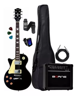 Guitarra Strinberg Lps230 Lh Preta Capa Cubo Borne +kit Full