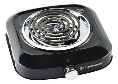 Toastmaster Single Burner Con Tapa De Bobina, Negro