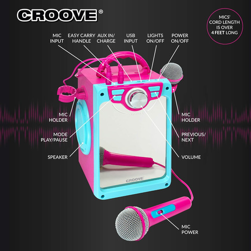 Karaoke Machine Para Niños - Karaoke Para Niñas Con 2 Micróf