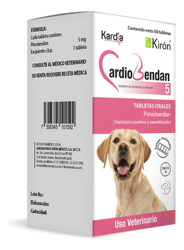 Cardiobendan 60 Tabletas 5 Mg