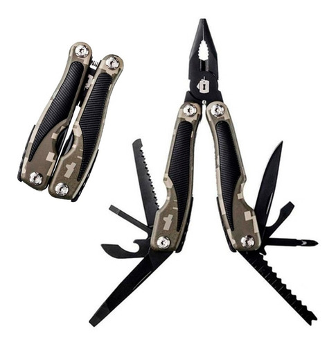 Multitool Precision Invictus 9 Funções Alicate Tático Trilha Cor Digital