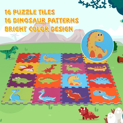 Alfombras De Puzzle Para Bebés Y Niños De 16 Piezas Para El
