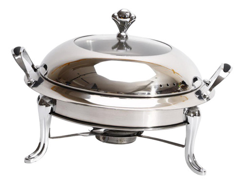 Estufa De Acampada, Calentador De Comida Para Buffet, Plata