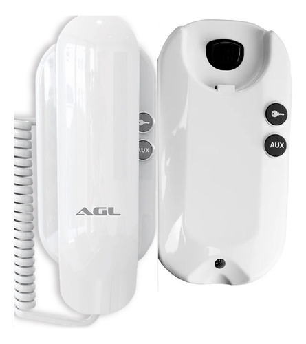 Interfone Agl S-100 Branca Com Botão Para Segunda Fechadura Branco
