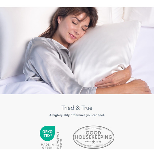 Funda De Almohada De Seda De Morera 2 Cm, Blanco Natural