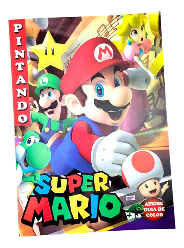 Cartilla Libro Para Colorear Super Mario Bros Extra Grande