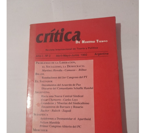 Critica De Nuestro Tiempo2-abril - Mayo - Junio 1992-a570