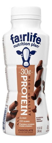 Fairlife Proteina Malteada De Chocolate 340ml C/u 24 Pz