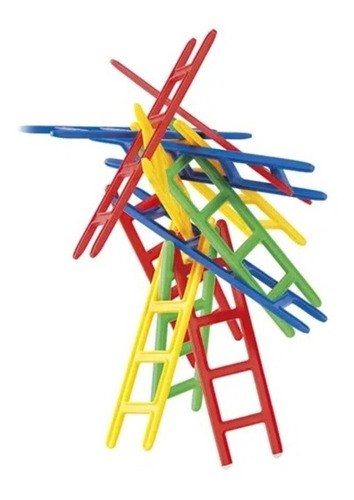 Brinquedo Jogação Torre Equilíbrio Das Escadas 20 Peças