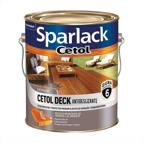 Cetol Deck Antideslizante Semibrilho Natural 3,6l Sparlack Cor Incolor