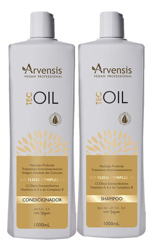 Kit Arvensis Tec Oil Shampoo + Condicionador Vegano 1000ml