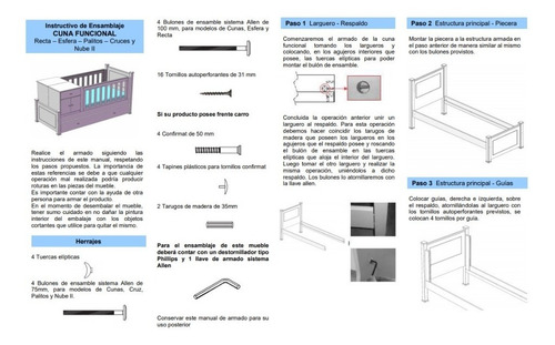 Cuna Funcional Alma Con Cajonera Y Baúl