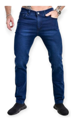 Pantalon De Jeans De Hombre Localizado Rasgado Elastizado