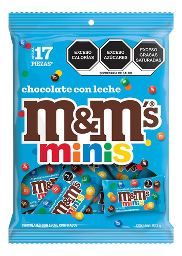 M&m's M&M'S Mars  chocolate con leche con sin agregado bolsa 83 g 17 u