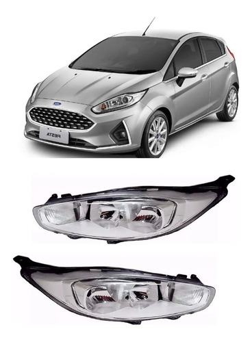 Juego Optica  Para Ford Fiesta Kinetic 2017 2018 2019 Crom