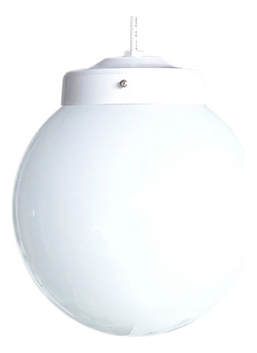 Colgante Esfera Globo De Vidrio Opal 12x25 Cm 1 Luz - E27