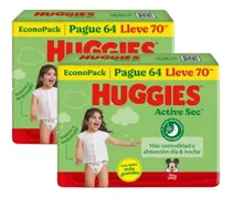 Comprar Pack De 2 Pañales Huggies Active Sec Bigpack Talla Xxxl X70 Género Sin GéneroPañales Huggies Pañales unisex Xxxl