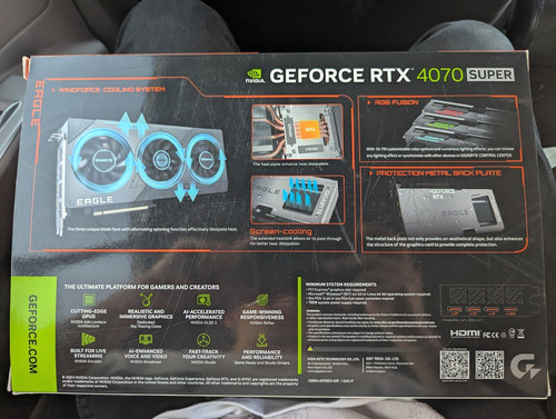 Tarjeta De Video Gigabyte Rtx 4070 Super Eagle Oc 12g Gddr6x (Usado)