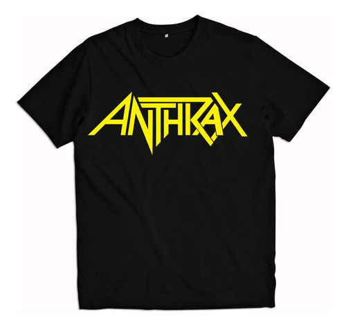 Playera Black Unisex Anthrax Heavy Metal 100% Algodón