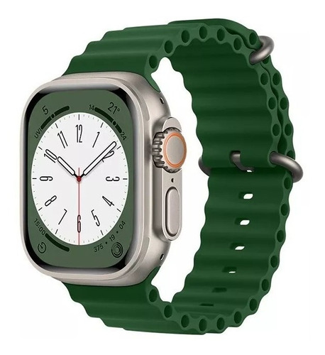 Pulsera Ocean para Apple Watch Ultra, 49 mm, 45 mm, 44 mm, 42 mm, color verde oscuro