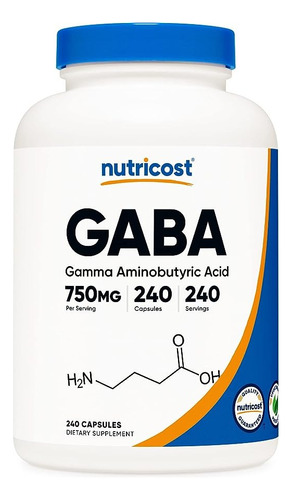 Original Nutricost Gaba Ácido Aminobutírico Gamma 240 Caps