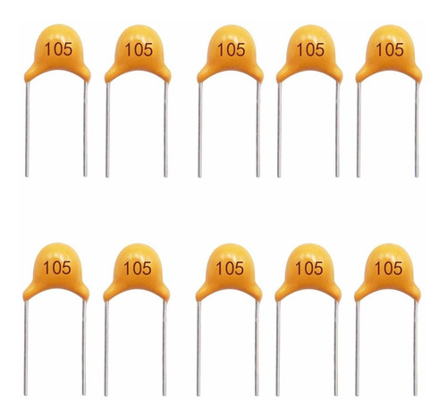 Pack De Condensadores Cerámicos Mxuteuk, 1uf, 5.08mm, 120pzs
