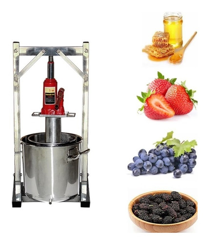 Prensa De Vino Artesana Manual Manzana Fruta Verdura 36lbs