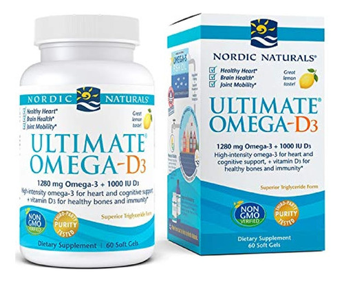 Nordic Naturals Ultimate Omega-d3, Lemon Flavor - 1280 Mg Om