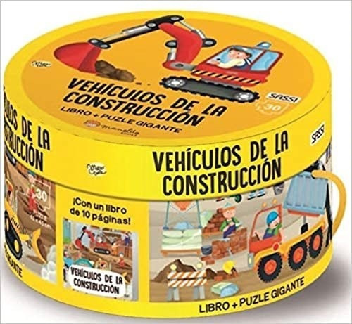 Vehiculos De La Construccion [libro + Puzle Gigante De 30 P