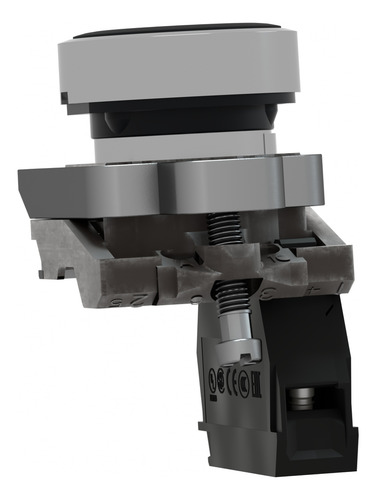 Xb4ba21 Harmony, 22mm Push Button, Black Flush, Spring Retu