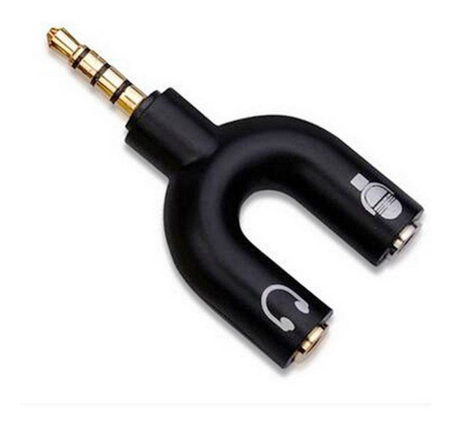 Imagen 3 de 4 de Adaptador Y Splitter De Auricular Mic Macho A 2 Hembras