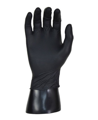 Guantes Texturizados En Los Dedos De 100% Nitrilo Negro