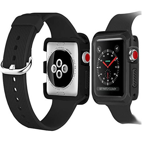 Baozai Compatible Con Apple Watch Case Con Banda, Caja Prote