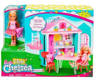 Barbie Chelsea Muñeca Casa Con Ascensor +10 Accesorios